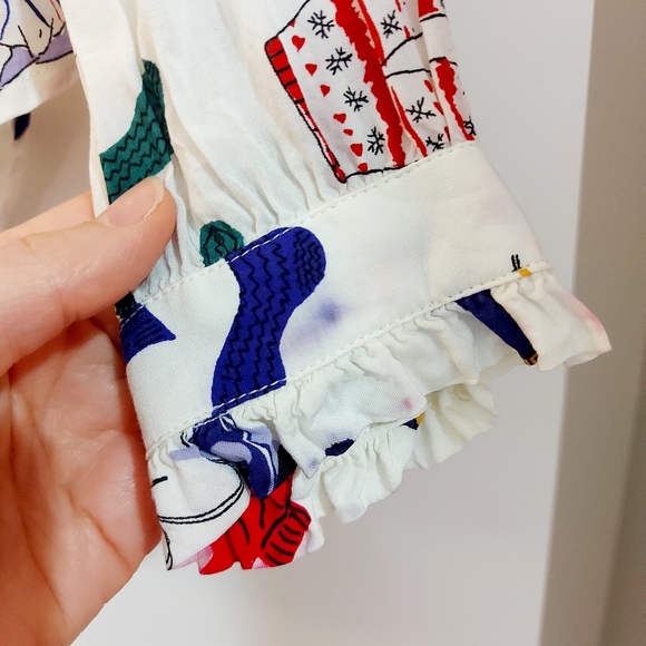 Maeve Anthro Snow Day Print Blouse - Picture 8 of 13